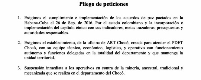 Paro Minero Choco