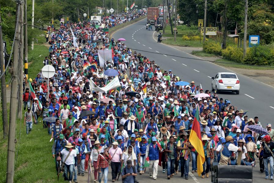 marcha indigena cali